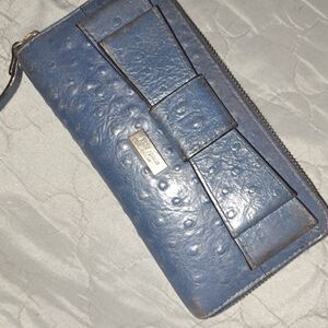 Kate Spade Light Blue Wallet with Patterned Interior